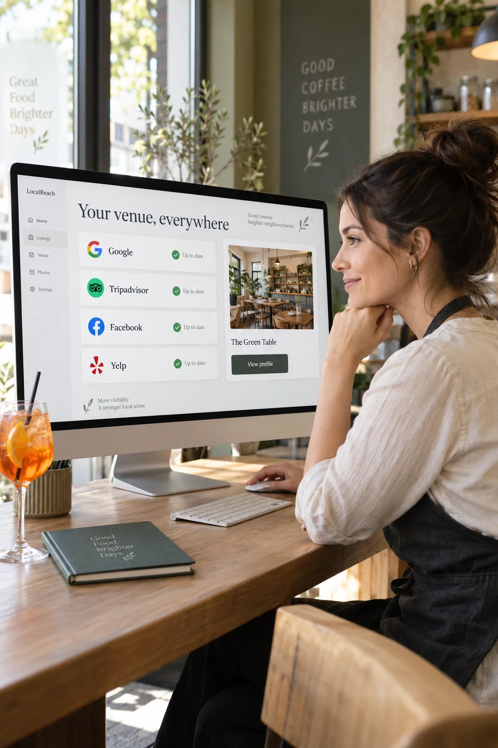 Venue visibility dashboard on a desktop screen